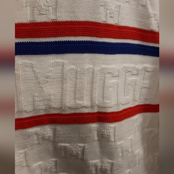 Vintage JESS XL Hugga Mugga White Striped Men's Sweater - Picture 4 of 9